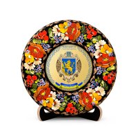 Тарілка - ЛЬВІВЩИНА ГЕРБ ЗОЛОТО (ТД-01-17-002-210-131)