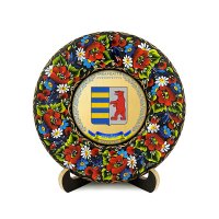 Тарілка - ЗАКАРПАТТЯ ГЕРБ ЗОЛОТО (ТД-01-17-002-290-071) Тарілка - ЗАКАРПАТТЯ ГЕРБ ЗОЛОТО (ТД-01-17-002-290-071)