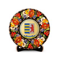 Тарілка - ЗАКАРПАТТЯ ГЕРБ ЗОЛОТО (ТД-01-17-002-290-131) Тарілка - ЗАКАРПАТТЯ ГЕРБ ЗОЛОТО (ТД-01-17-002-290-131)