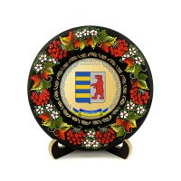 Тарілка - ЗАКАРПАТТЯ ГЕРБ ЗОЛОТО (ТД-01-17-002-290-171)