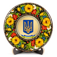Тарілка - УКРАЇНА ГЕРБ МАЛИЙ ЗОЛОТО (ТД-01-17-001-980-221)