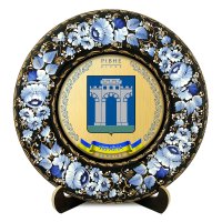 Тарілка - РІВНЕ ГЕРБ ЗОЛОТО (ТД-01-29-025-980-022) Тарілка - РІВНЕ ГЕРБ ЗОЛОТО (ТД-01-29-025-980-022)