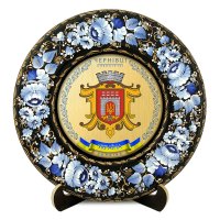 Тарілка - ЧЕРНІВЦІ ГЕРБ ЗОЛОТО (ТД-01-29-034-980-022)