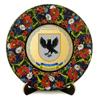 Тарілка - ЗАПОРІЖЖЯ ГЕРБ ЗОЛОТО (ТД-01-29-002-170-071)