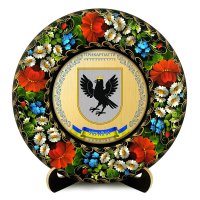 Тарілка - ЗАПОРІЖЖЯ ГЕРБ ЗОЛОТО (ТД-01-29-002-170-181)