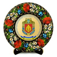 Тарілка - КІРОВОГРАДЩИНА ГЕРБ ЗОЛОТО (ТД-01-29-002-180-181)