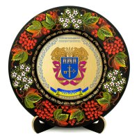 Тарілка - ТЕРНОПІЛЬЩИНА ГЕРБ ЗОЛОТО (ТД-01-29-002-280-171) Тарілка - ТЕРНОПІЛЬЩИНА ГЕРБ ЗОЛОТО (ТД-01-29-002-280-171)
