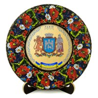 Тарілка - ЛЬВІВ ГЕРБ ЗОЛОТО (ТД-01-29-021-980-071) Тарілка - ЛЬВІВ ГЕРБ ЗОЛОТО (ТД-01-29-021-980-071)