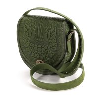 Сумка шкіряна "Калина", оливкова