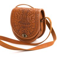 Сумка шкіряна "Калина", руда