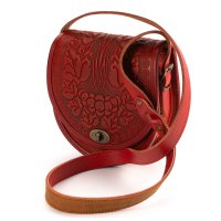 Сумка шкіряна "Калина", червона