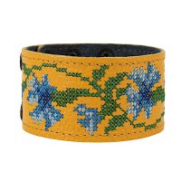 Браслет "Вишивка" (40 мм, жовтий, №03)