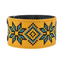 Браслет "Вишивка" (40 мм, жовтий, №10)
