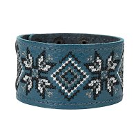 Браслет "Вишивка" (40 мм, синій, №09)