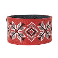 Браслет "Вишивка" (40 мм, червоний, №10)