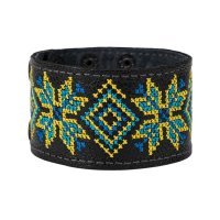 Браслет "Вишивка" (40 мм, чорний, №05)