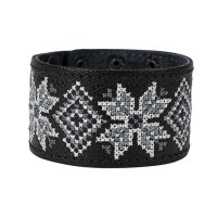 Браслет "Вишивка" (40 мм, чорний, №10)
