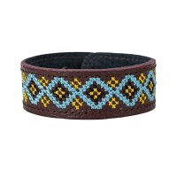 Браслет малий "Вишивка" (25 мм, бордовий, №01)