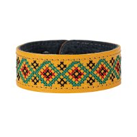 Браслет малий "Вишивка" (25 мм, жовтий, №03)