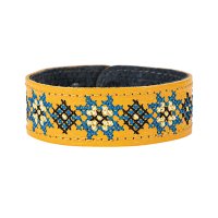 Браслет малий "Вишивка" (25 мм, жовтий, №05)