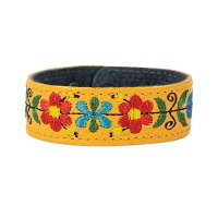 Браслет малий "Вишивка" (25 мм, жовтий, №07)