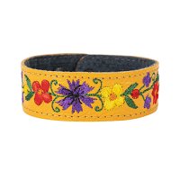 Браслет малий "Вишивка" (25 мм, жовтий, №08)