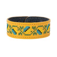 Браслет малий "Вишивка" (25 мм, жовтий, №10)