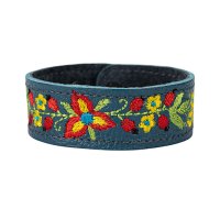 Браслет малий "Вишивка" (25 мм, синій, №06)