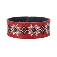 Браслет малий "Вишивка" (25 мм, червоний, №04)