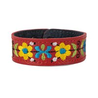 Браслет малий "Вишивка" (25 мм, червоний, №07)