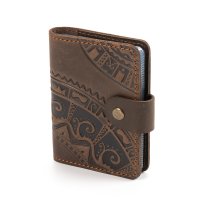 Візитниця "Півкола", темно-коричнева