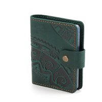 Візитниця "Півкола", темно-зелена