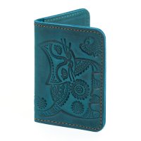 Обкладинка для ID картки "Котик", бірюза