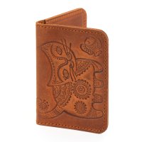 Обкладинка для ID картки "Котик", коньяк