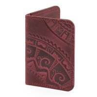 Обкладинка для ID картки "Півкола", бордо