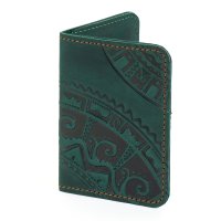 Обкладинка для ID картки "Півкола", темно-зелена