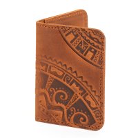 Обкладинка для ID картки "Півкола", коньяк