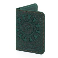 Обкладинка для ID картки "Сонечко", темно-зелена