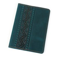 Обкладинка для паспорта "Вишивка", бірюза