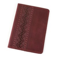 Обкладинка для паспорта "Вишивка", бордо