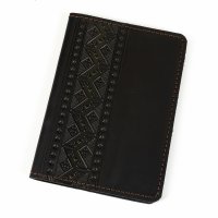 Обкладинка для паспорта "Вишивка", чорна