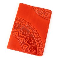 Обкладинка для паспорта "Півкола", червона