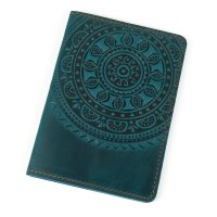 Обкладинка для паспорта "Сонечко", бірюза