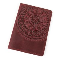 Обкладинка для паспорта "Сонечко", бордо