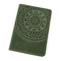 Обкладинка для паспорта "Сонечко", зелена