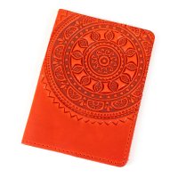 Обкладинка для паспорта "Сонечко", червона
