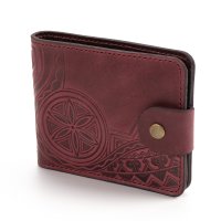 Гаманець малий "Гуцульський візерунок", бордо