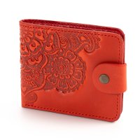 Гаманець малий "Квіти", червоний