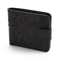 Гаманець малий "Квіти", чорний