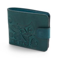 Гаманець малий "Котик", бірюза